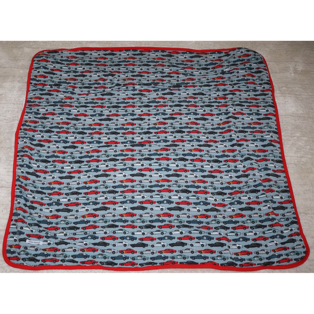Posh Peanut Muscle Car Hooded Baby Towel Blue Red Bamboo Viscose Terry